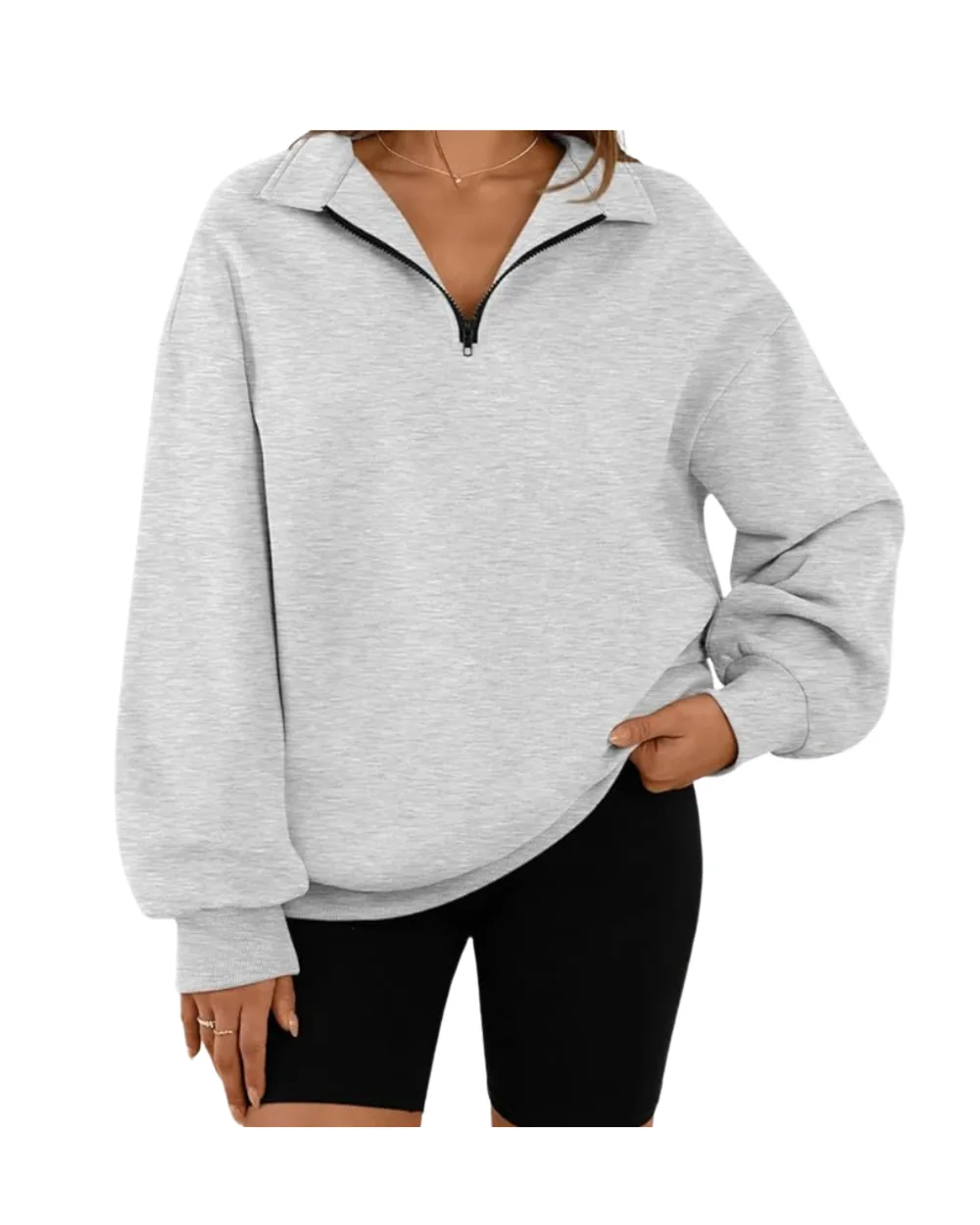 Oversized quarter zip pullover
