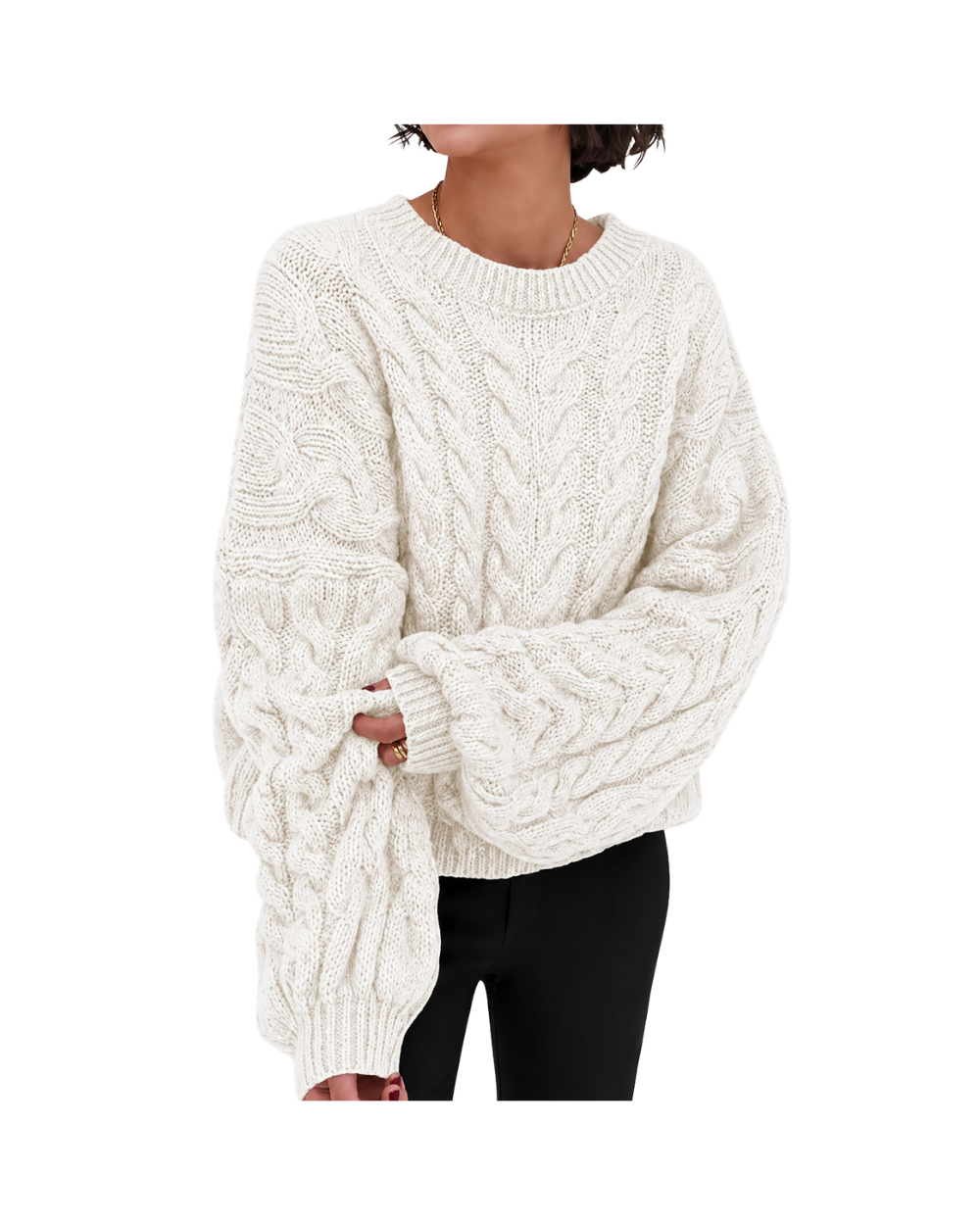 Oversized Cable Knit Sweater